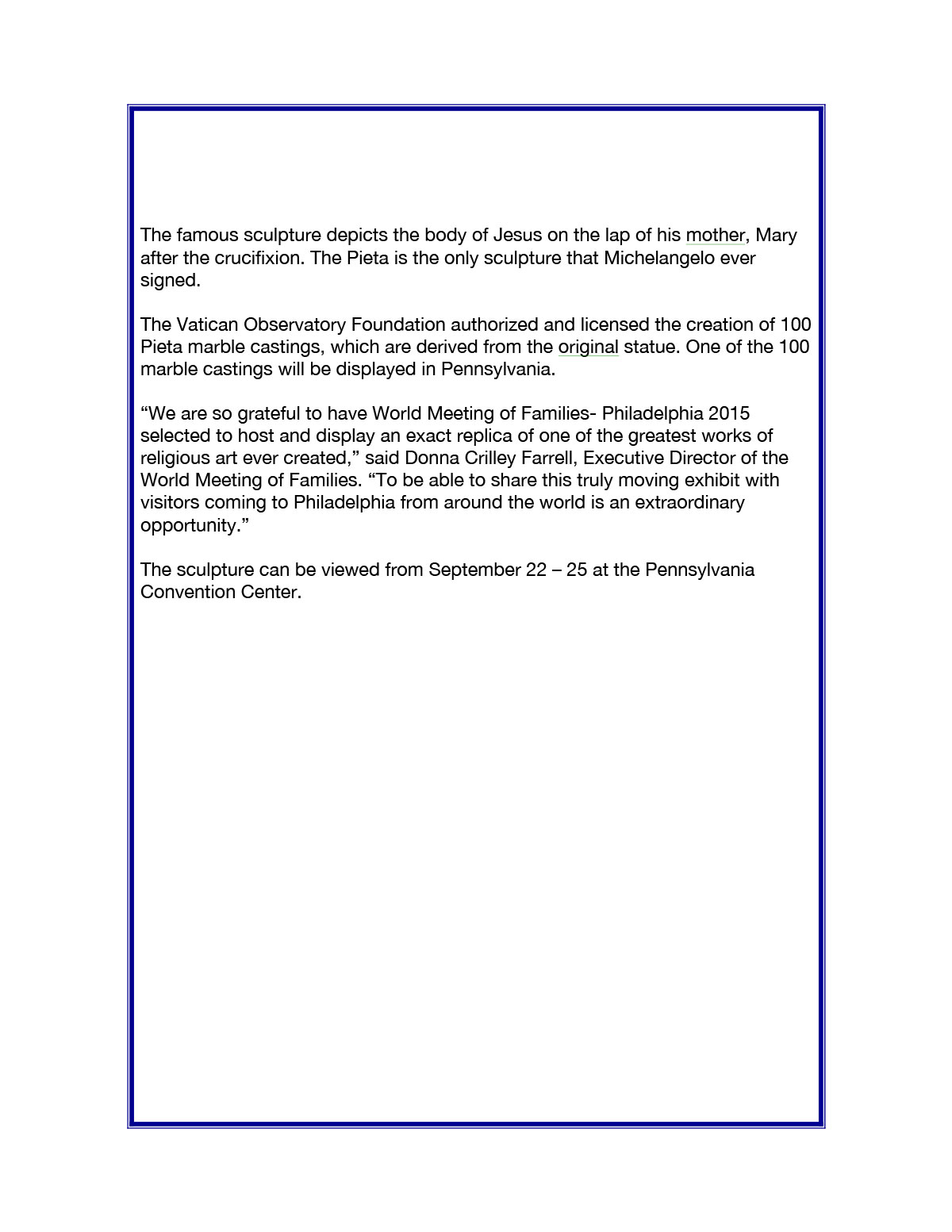 Fox News World Meeting of Families Sep 13 2015