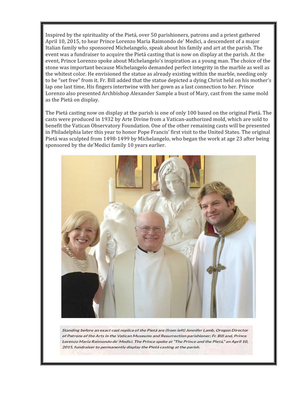 Resurrection Catholic Parish Tualatin, OR Dec 2015