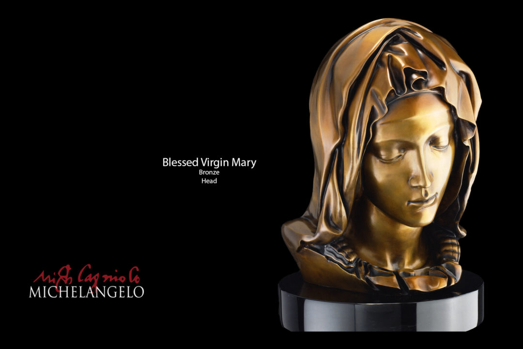Blessed Virgin Mary Bronze Head